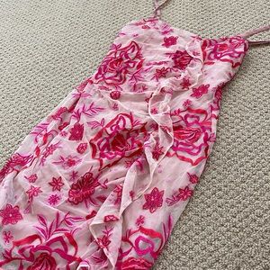 Parker silk pink dress size XS